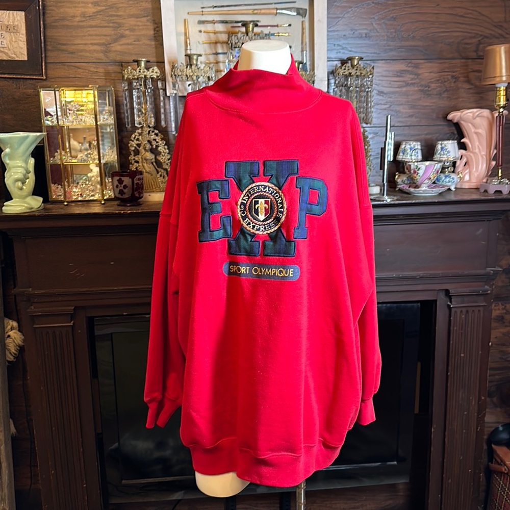 Vintage EXP Express Mock-neck Oversized Sweater oversized preppy
